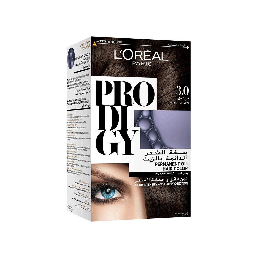 لوريال باريس صبغة بروديجي خالية من الأمونيا -  3.0 بني غامق
