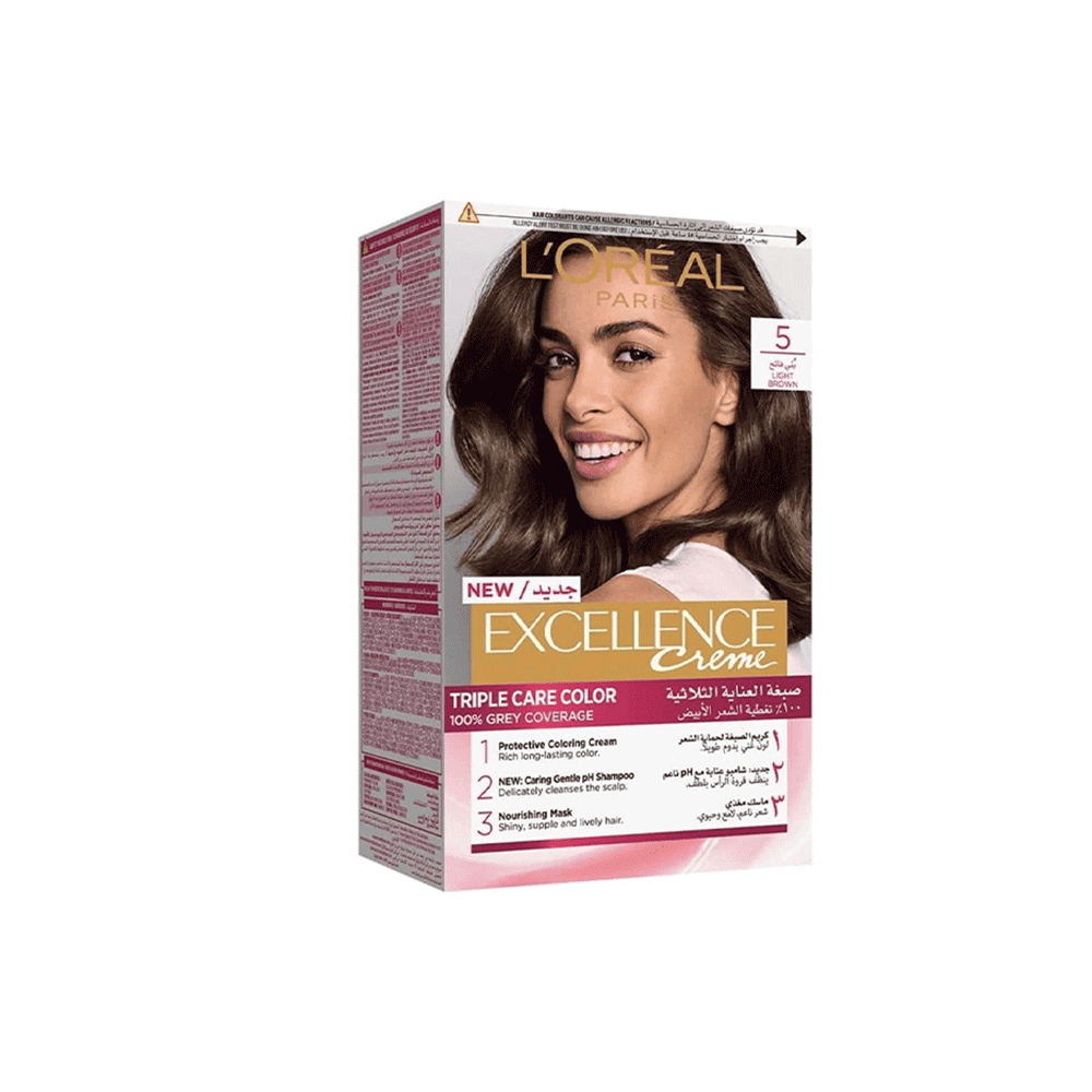 لوريال باريس صبغة شعر إكسيلنس - 5 بني فاتح