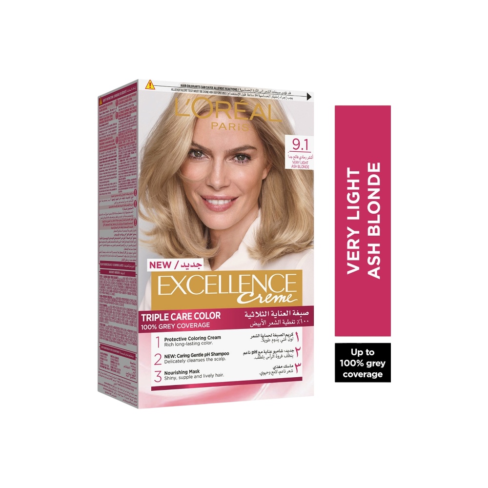 لوريال باريس صبغة شعر إكسيلنس - 9.1 أشقر رمادي فاتح جداً 