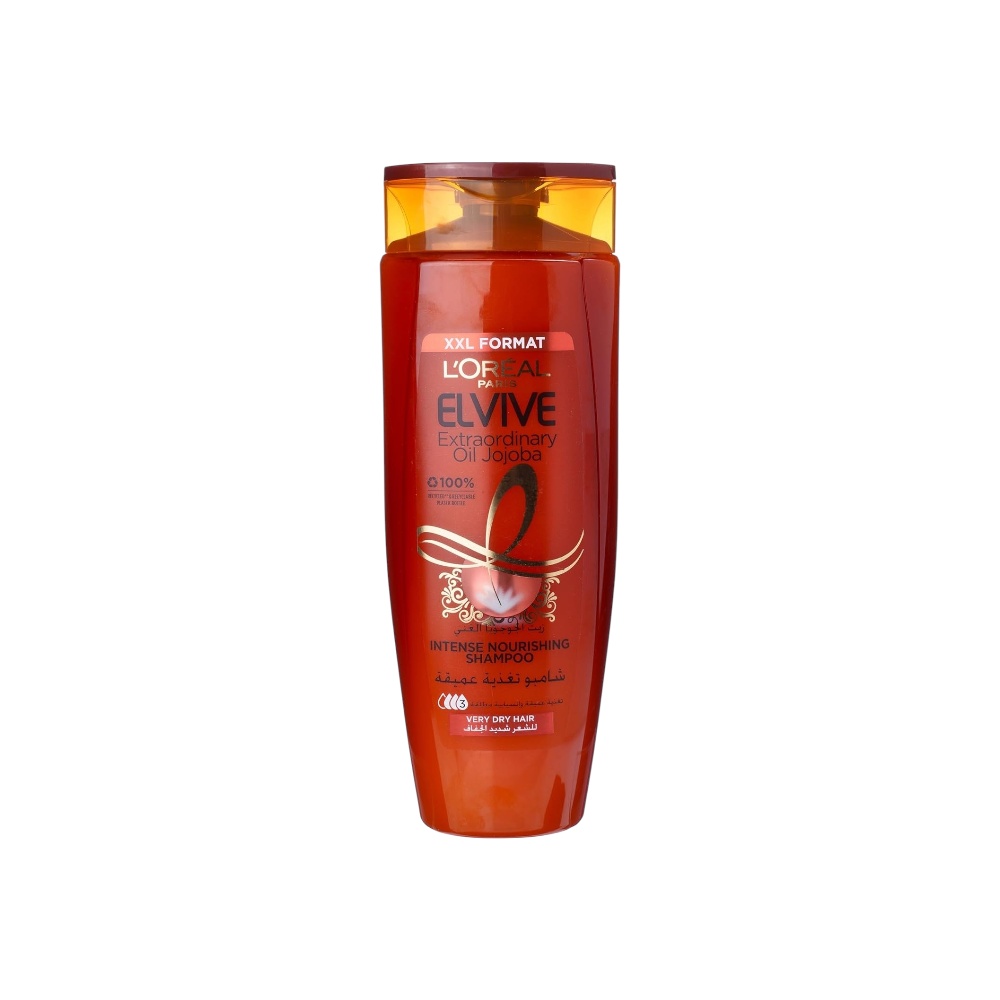 لوريال باريس إلفيف شامبو اكسترا اورديناري بزيت الجوجوبا للشعر شديد الجفاف - 600 مل