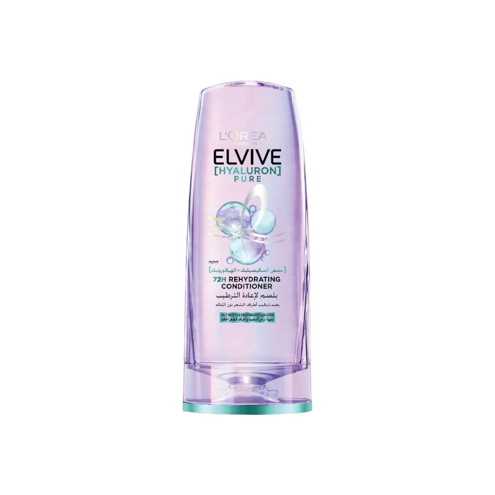 لوريال باريس إلفيف بلسم هيالورون بيور لإعادة ترطيب الشعر  -  360 مل