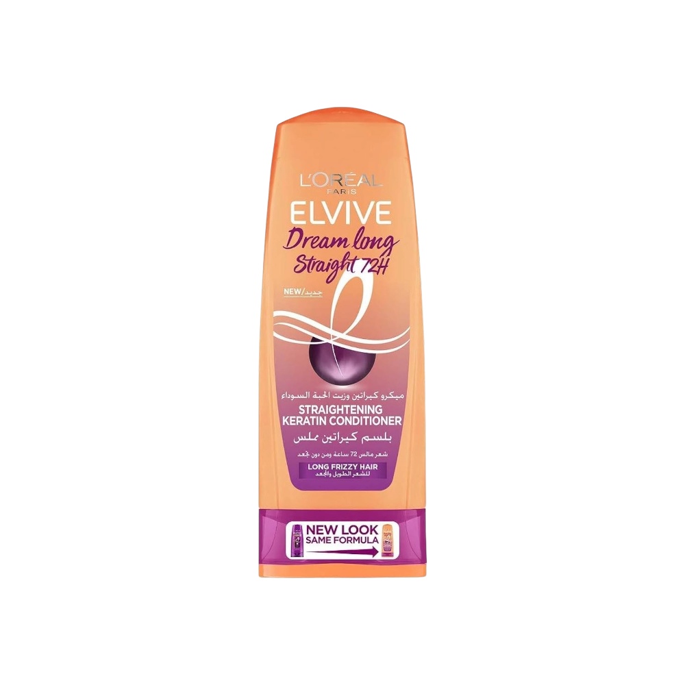 لوريال باريس إلفيف دريم لونج سترايت بلسم كيراتين مملس للشعر الطويل و المجعد - 400 مل 