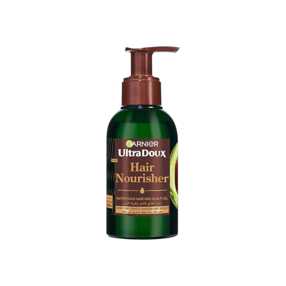 غارنييه آلترا دوكس زيت مغذي ومرطب للشعر وفروة الرأس للشعر الجاف و المجعد - 120 مل
