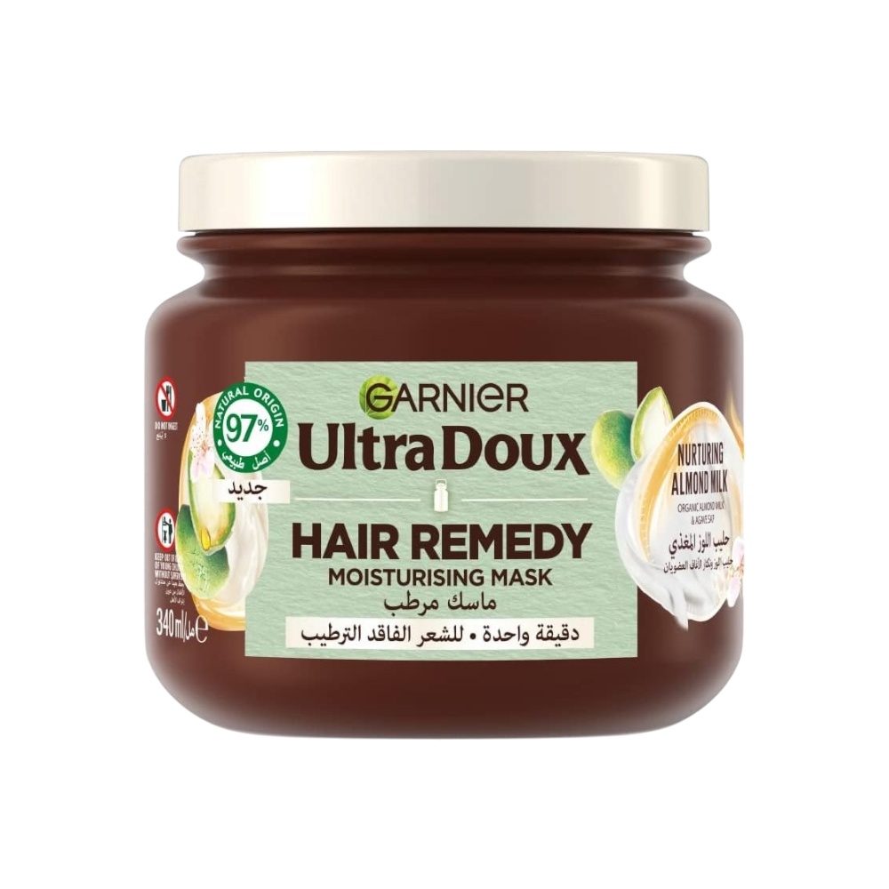 غارنييه آلترا دوكس ماسك مرطب بحليب اللوز و الأفوكادو للشعر الجاف - 340 مل