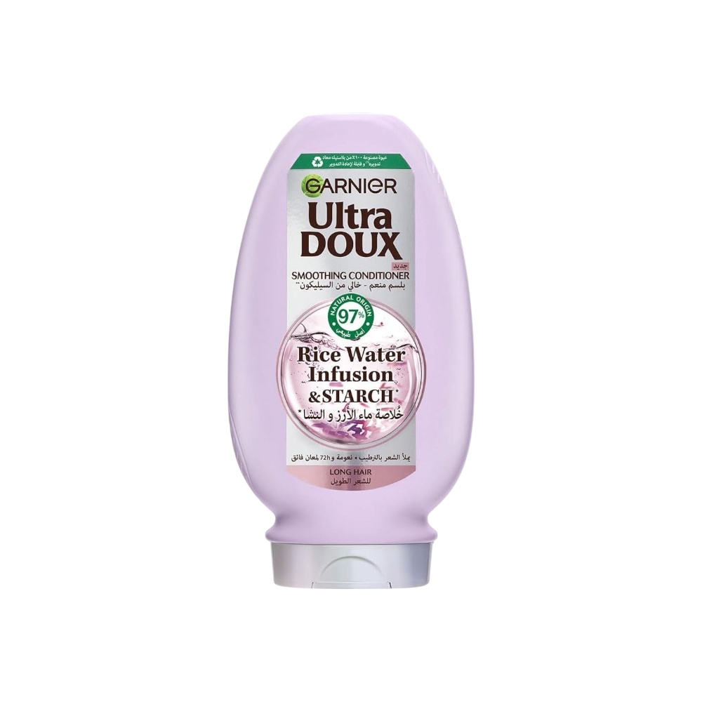 غارنييه آلترا دوكس بلسم منعم للشعر الطويل بخلاصة ماء الأرز و النشا - 360 مل