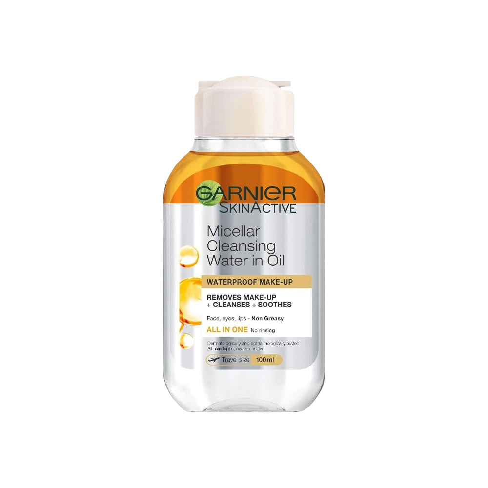 غارنييه سكين أكتيف ماء ميسيلار بالزيت منظف و مزيل للمكياج المقاوم للماء - 100 مل