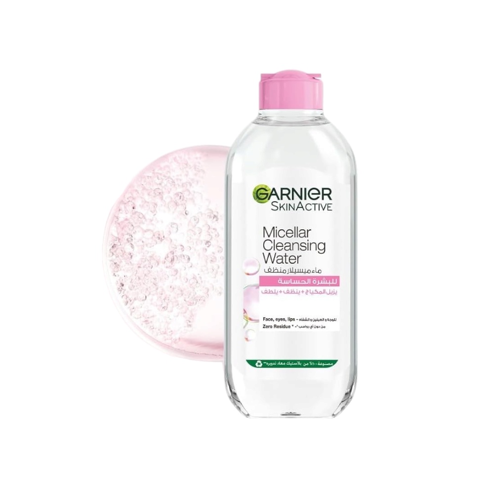 غارنييه سكين أكتيف ماء ميسيلار منظف و مزيل مكياج للبشرة الحساسة - 400 مل
