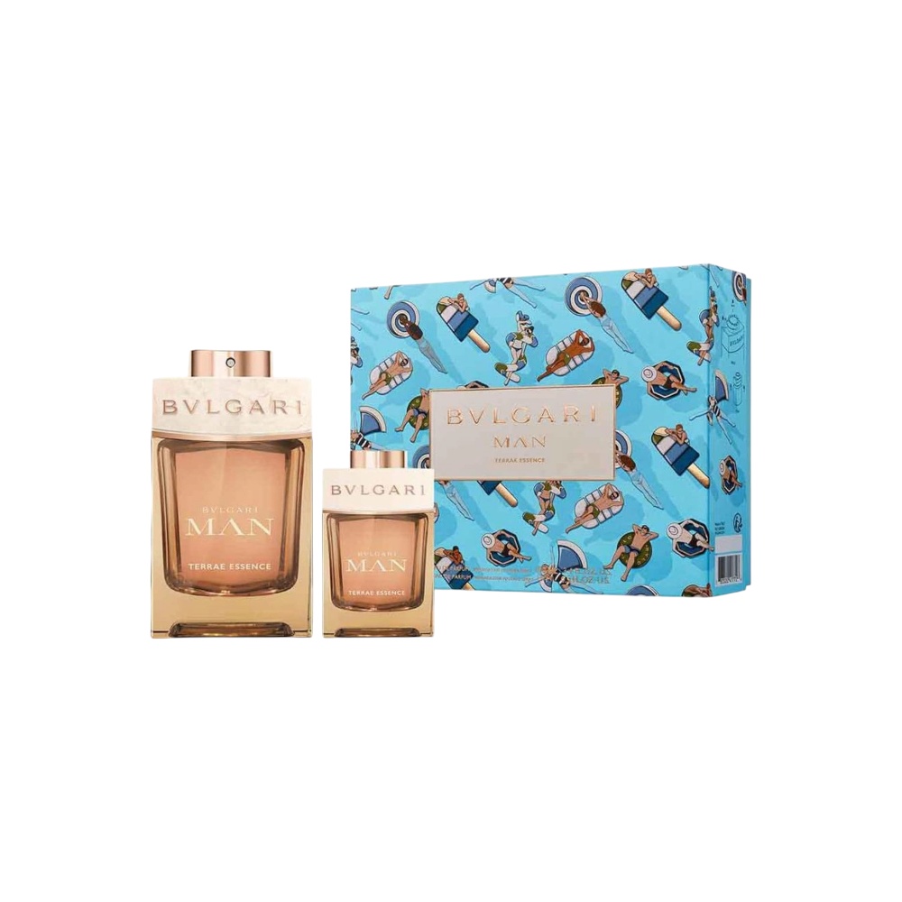 بولغاري طقم عطر بولغاري مان تيرا إيسنس للرجال - 100 مل + 15 مل