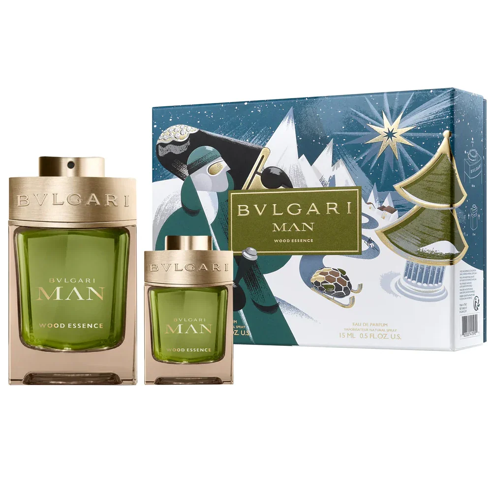 بولغاري طقم عطر بولغاري مان وود إيسنس للرجال - 100 مل + 15 مل