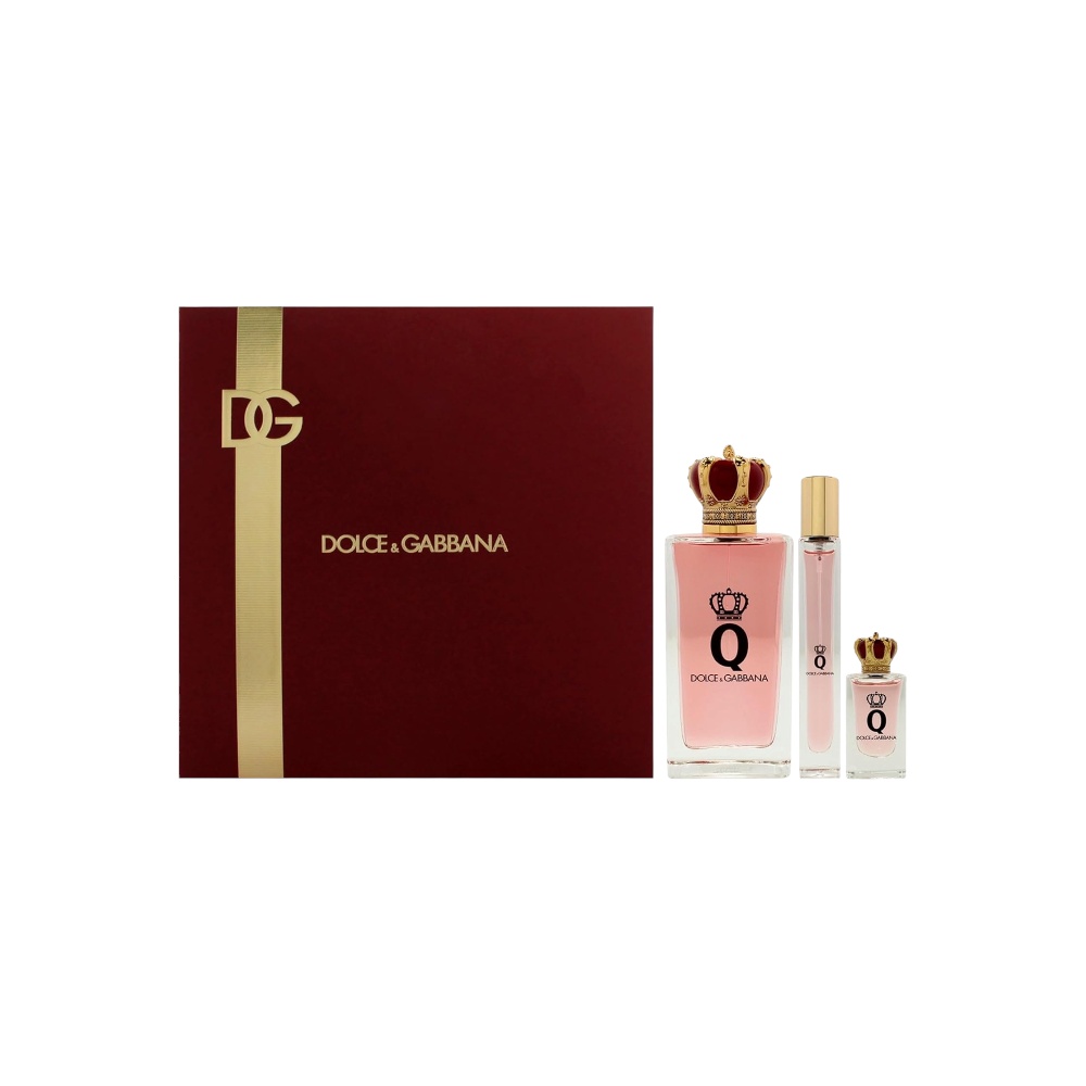 دولتشي آند غابانا طقم عطر كيو للنساء - 3 قطع