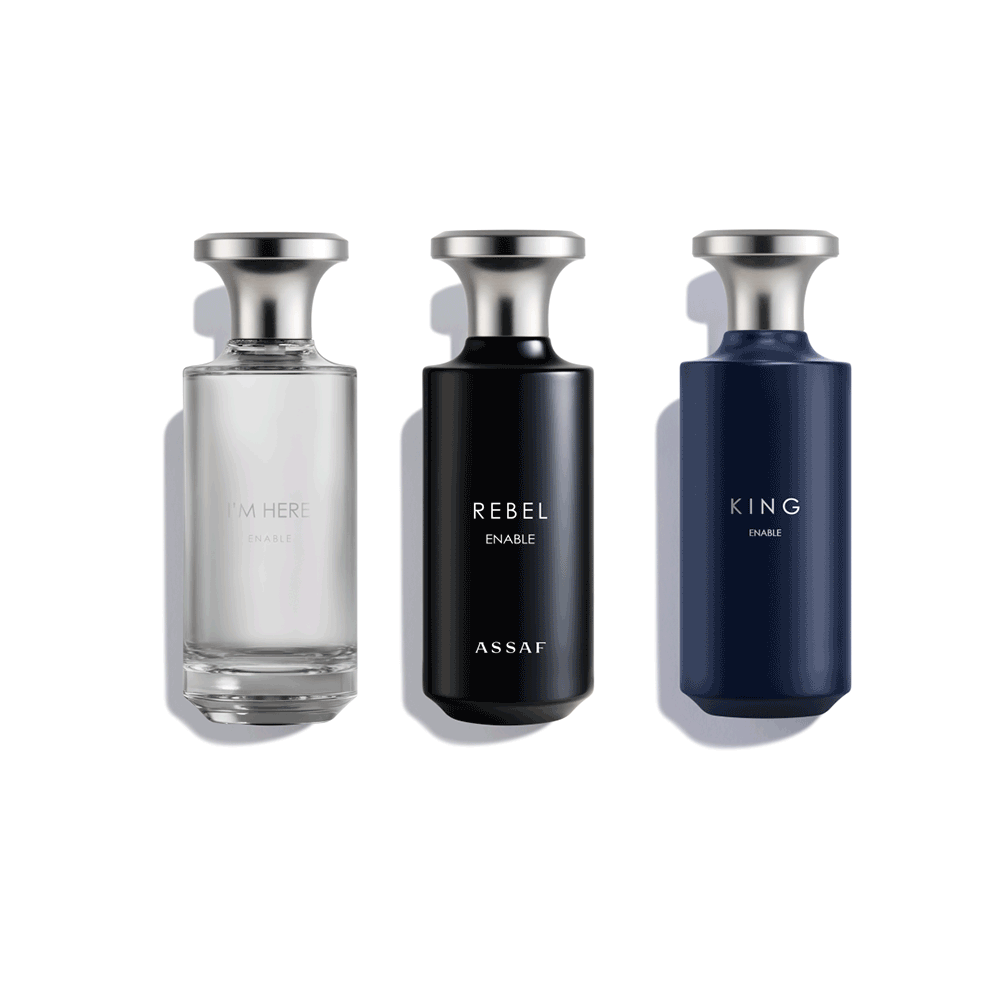 مجموعة عطور المتمردين عساف سعة 150 مل للرجال - 3 قطع 