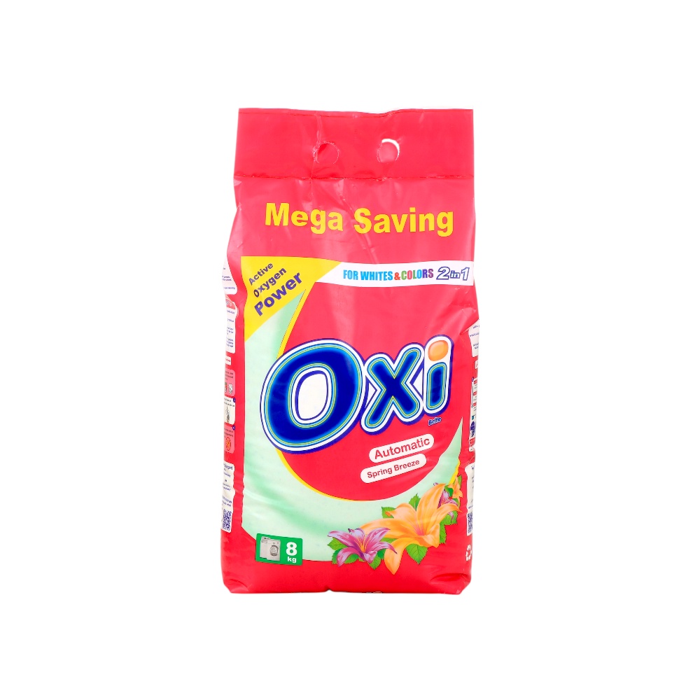 مسحوق غسيل أوكسي للغسالات الأوتوماتيكية برائحة سبرينج بريز - 8 كجم
