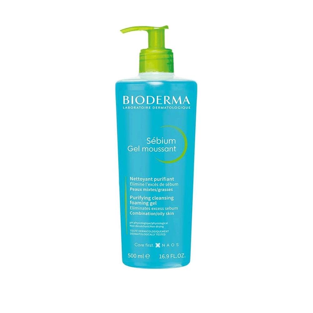 غسول بيوديرما سيبيوم جل موسانت الرغوي المنقي للبشرة المختلطة والدهنية  - 500 مل