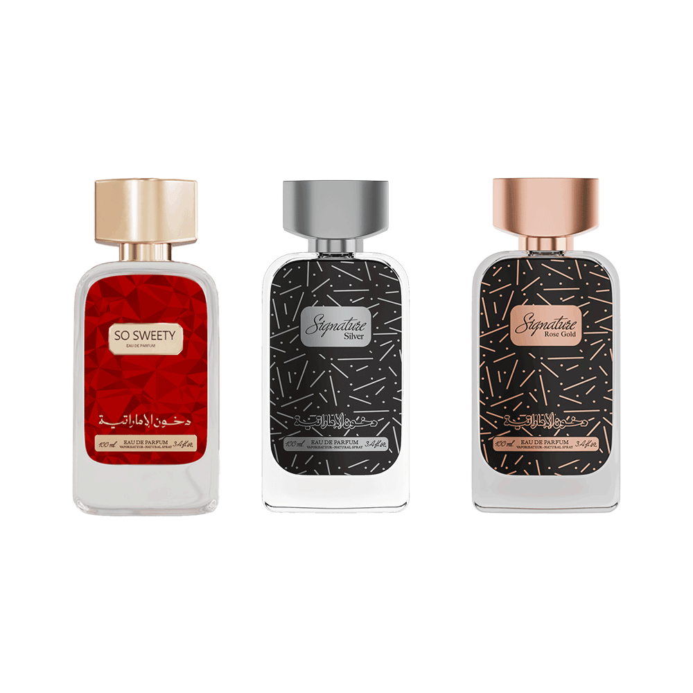باكج عطور من دخون الاماراتية - 3 قطع