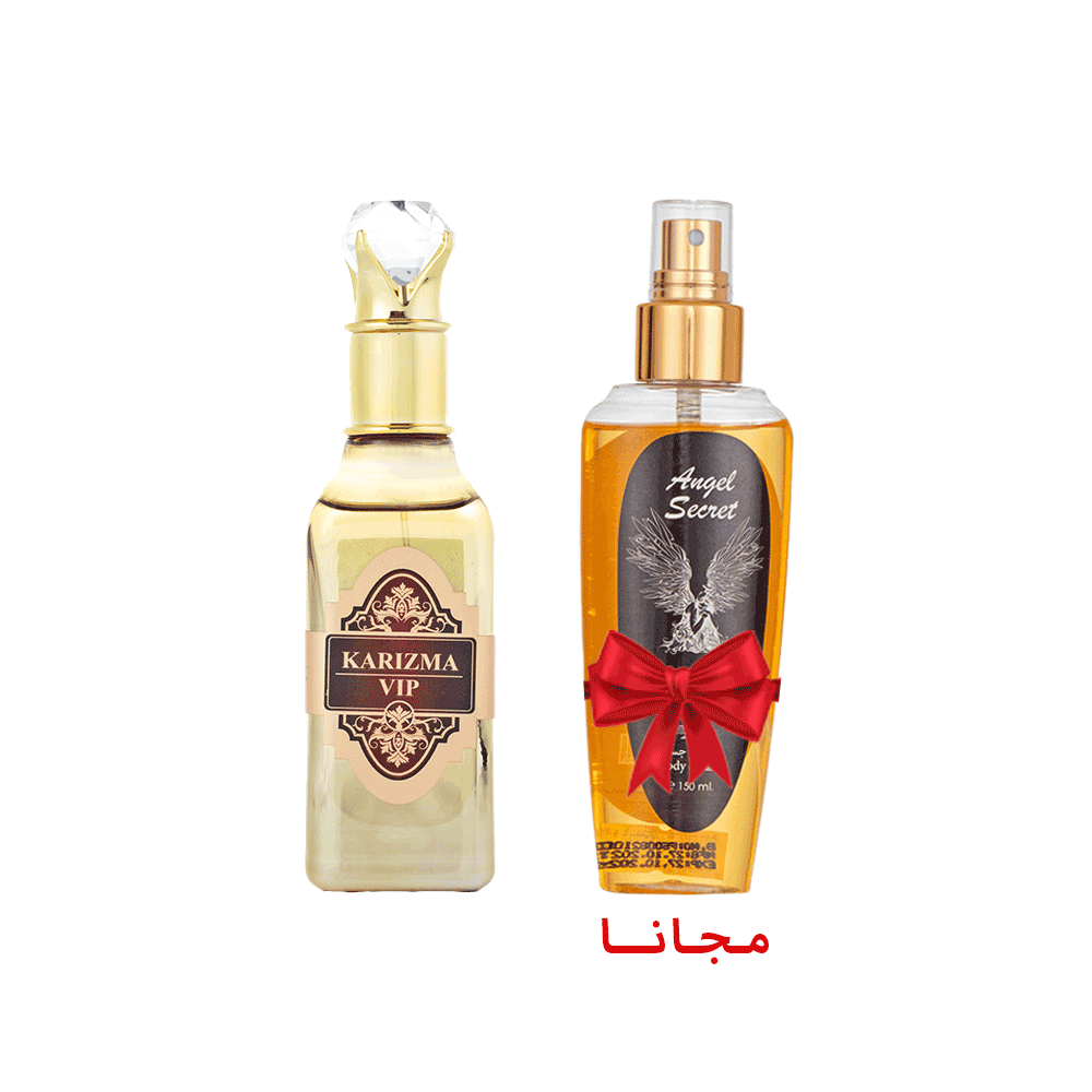 عطر كاريزما في اي بي  للرجال - 100 مل + معطر جسم الماس انجل سيكريت للنساء - 150 مل  مجانا