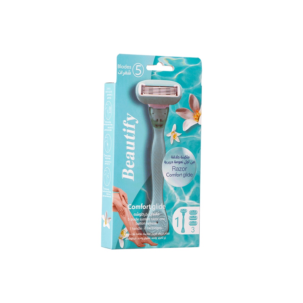 شفرات حلاقة بيوتيفي نسائية 3 رؤوس - 5 شفرات
