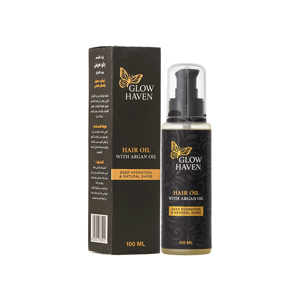 زيت جلو هيفن بالأرجان لترطيب الشعر ولمعانه الطبيعي - 100 مل