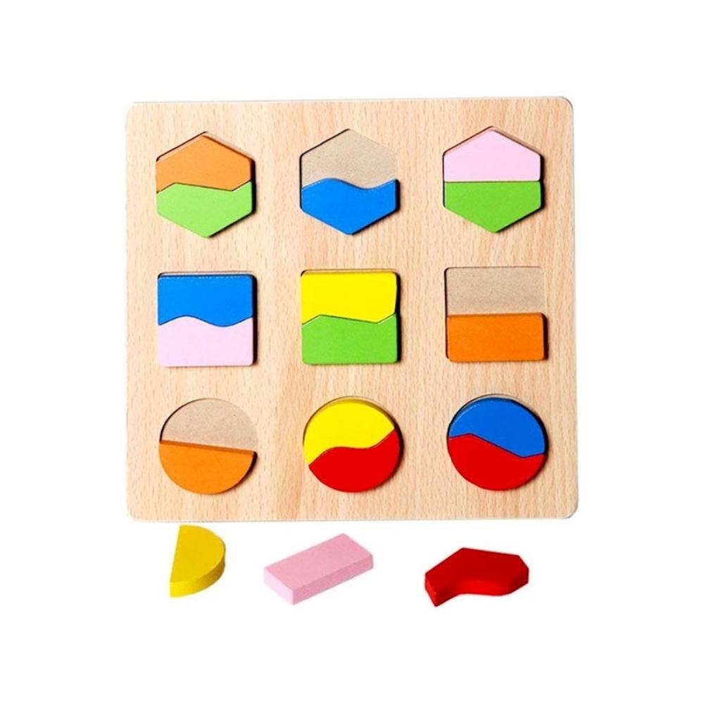  بازل خشبي هندسي للأطفال - مونتيسوري 