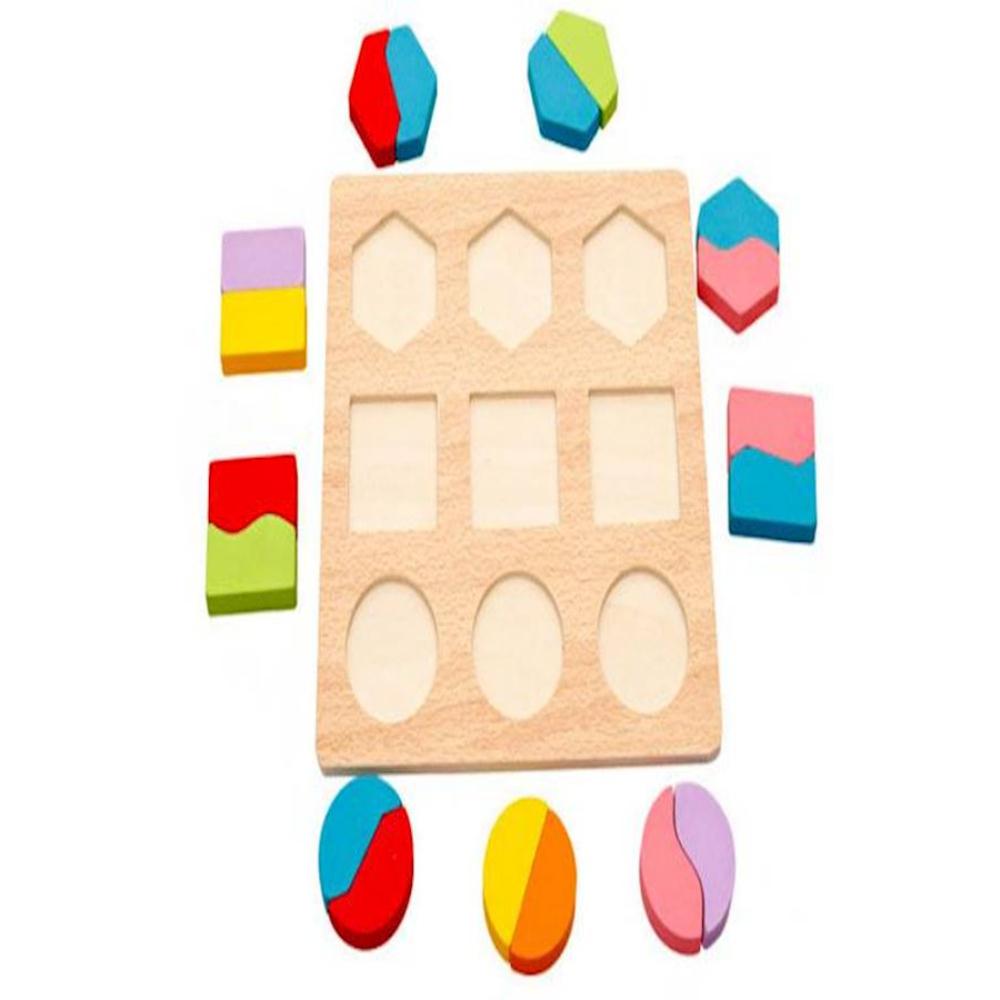  بازل خشبي هندسي للأطفال - مونتيسوري 