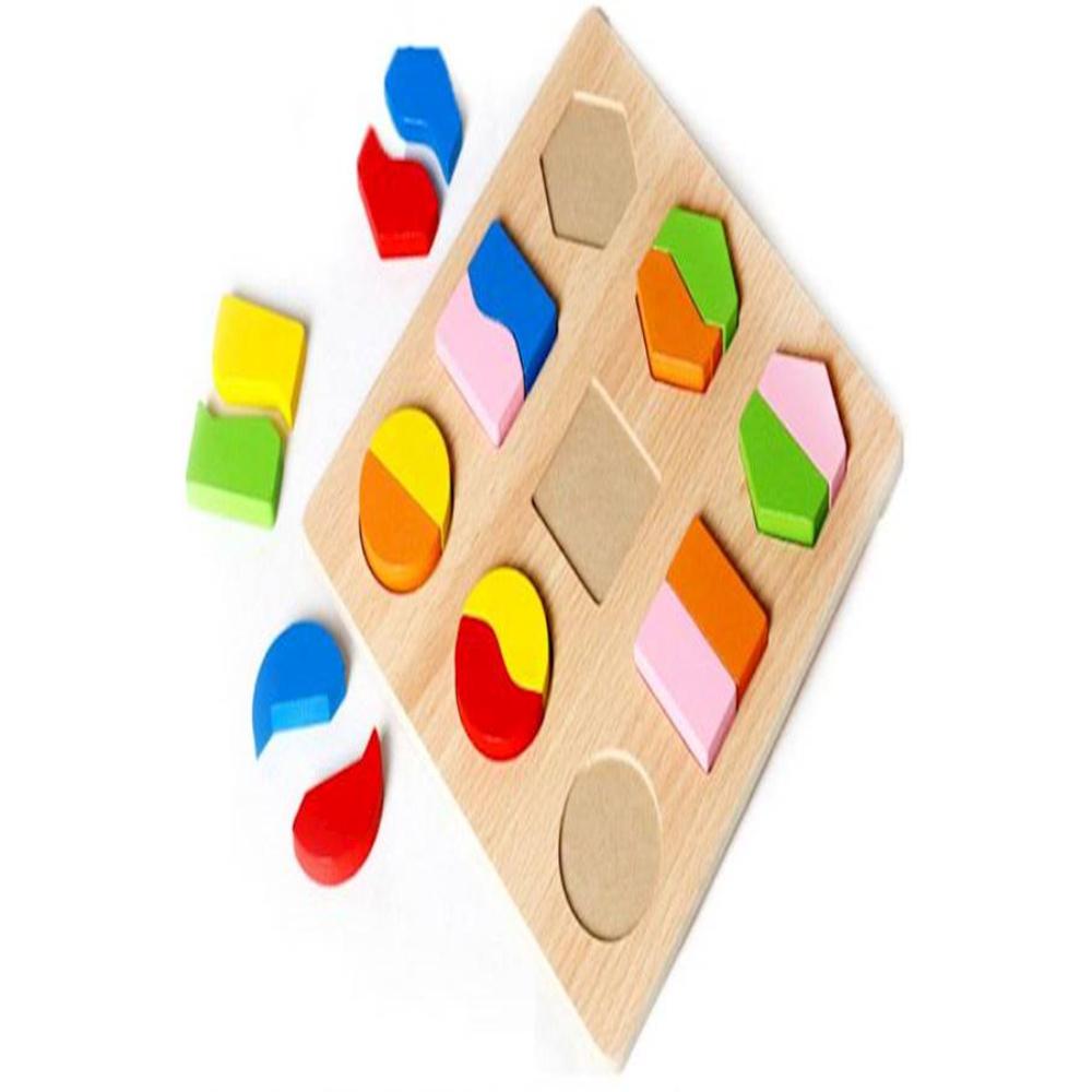  بازل خشبي هندسي للأطفال - مونتيسوري 
