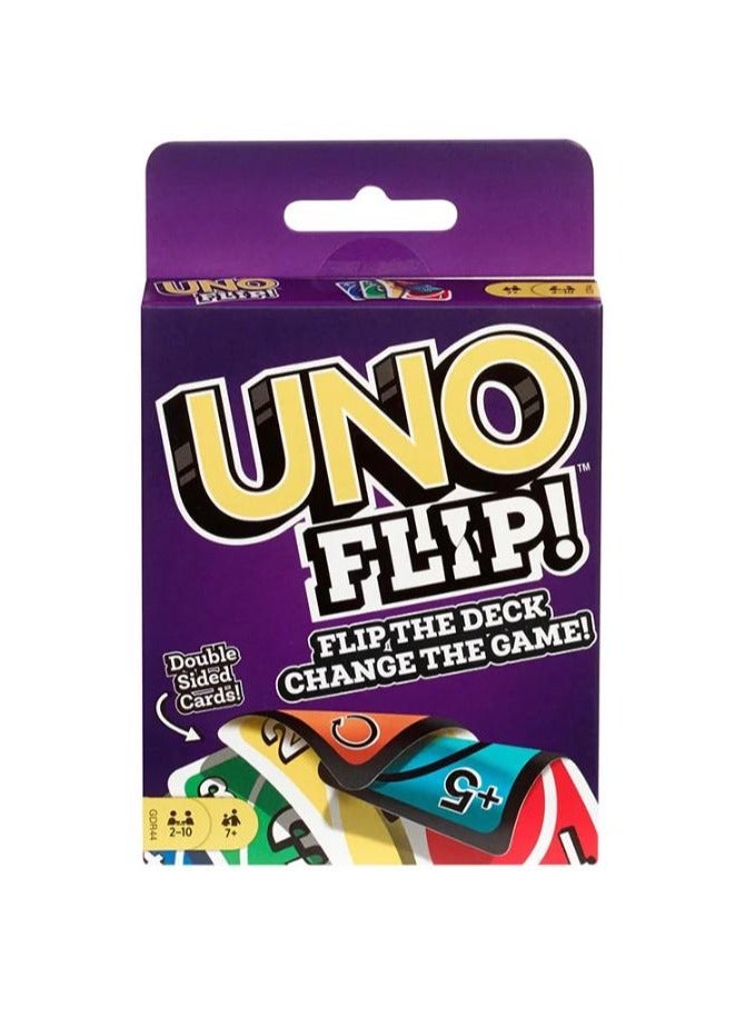 لعبة مرح لعبة بطاقات اونو فليب مزدوجة الجانب - 9.23x1.9x14.44 سم