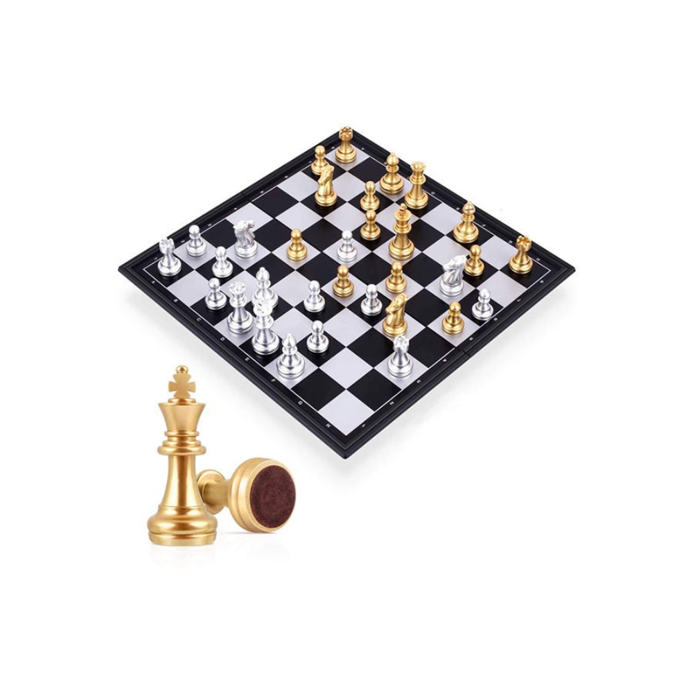  لعبة شطرنج مغناطيسية مع لوح محمول قابل للطي