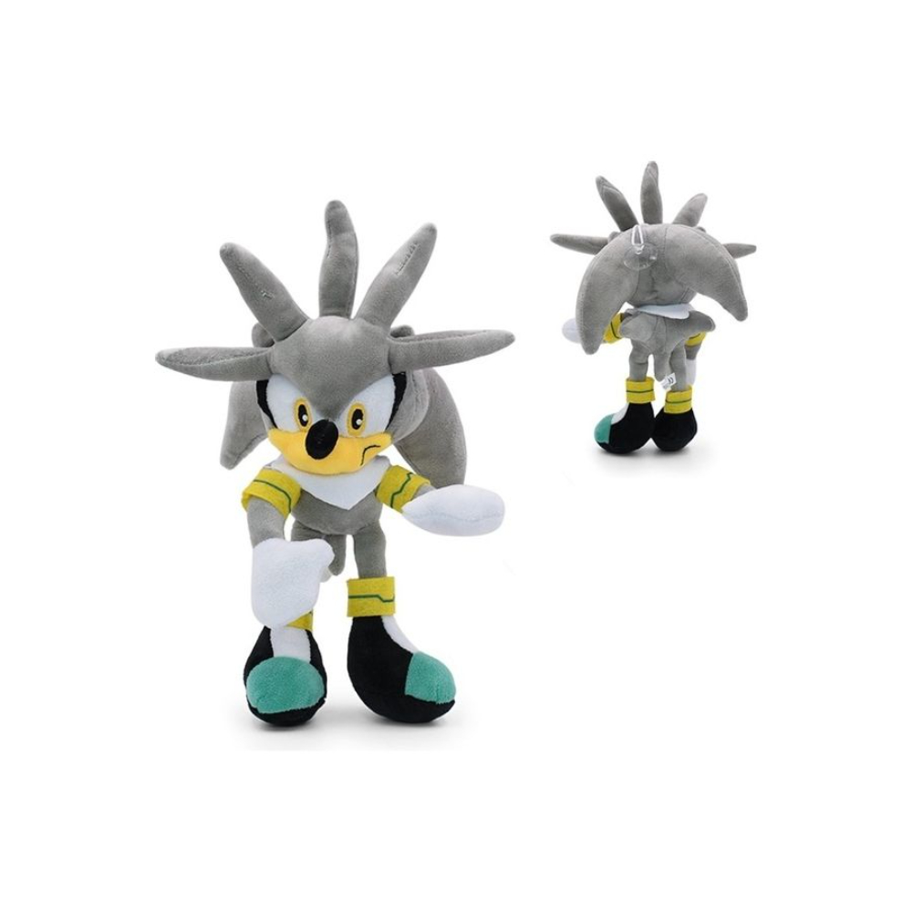  دمية سيلفر القنفذ المحشوة للأطفال - موديل Sonic Inspired-ST-27cm-Gray