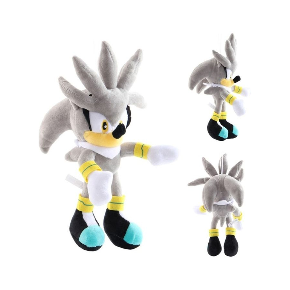  دمية سيلفر القنفذ المحشوة للأطفال - موديل Sonic Inspired-ST-27cm-Gray