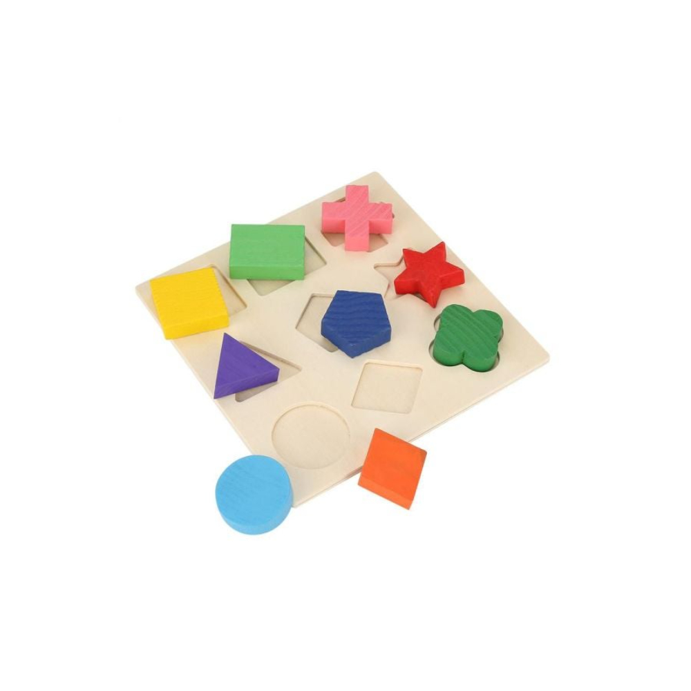 ال دبليو مكعبات بناء خشبية أشكال هندسية 