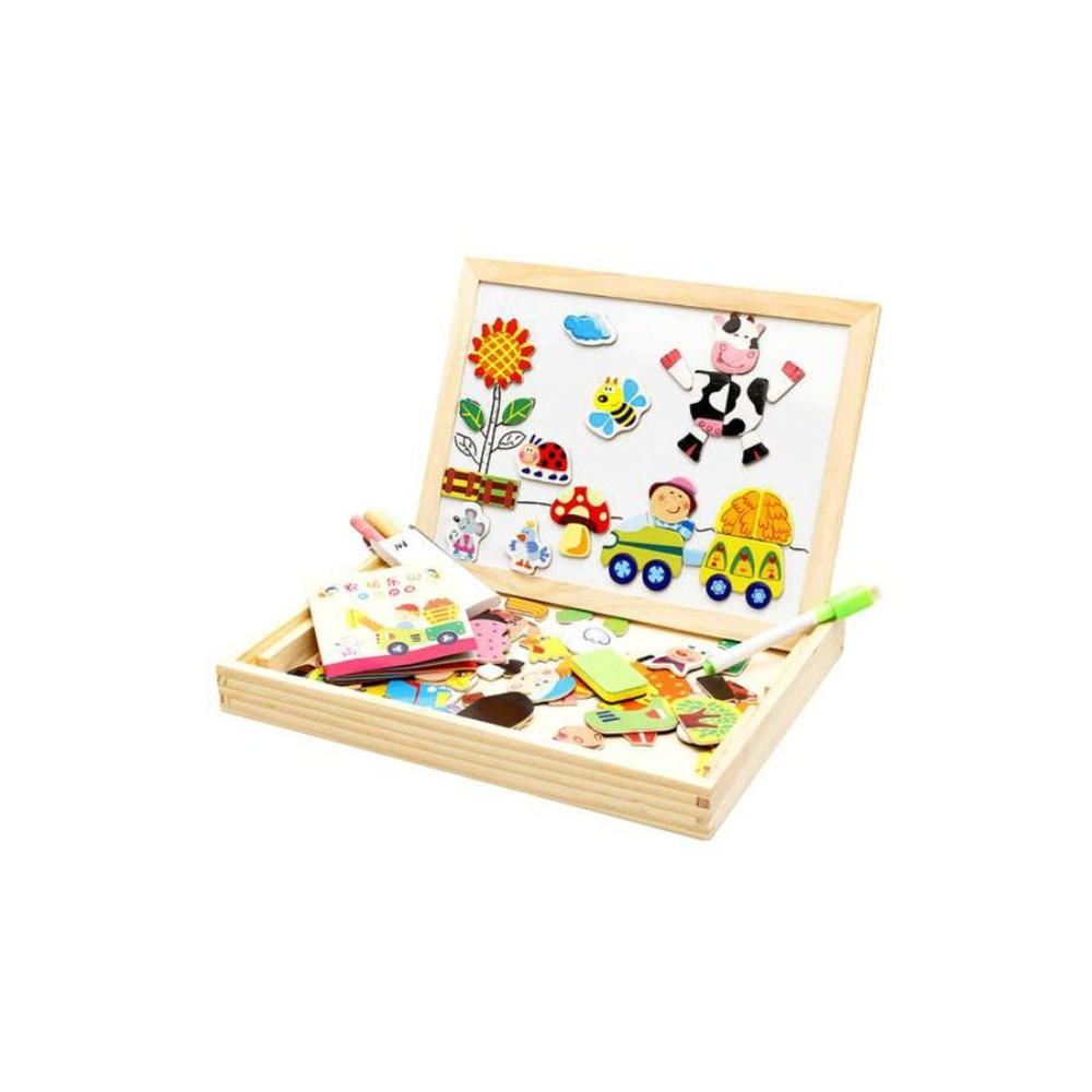 جاك رويال لوح رسم خشبي مع أحجيات مغناطيسية