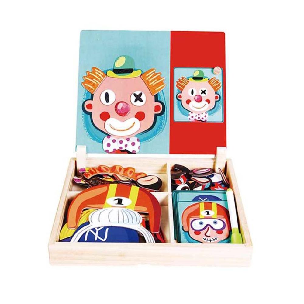 الأسطورة لعبة أحجية تعليمية مغناطيسية من الخشب