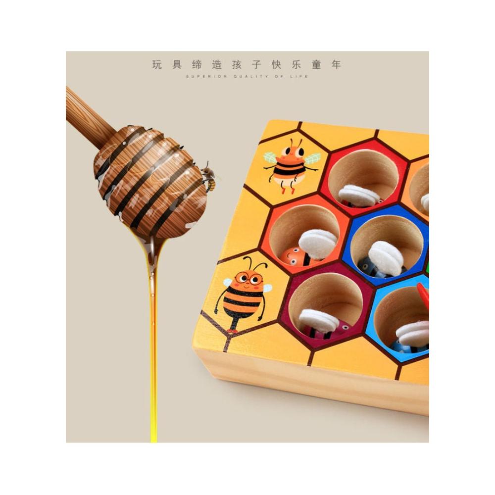  لعبة تعليمية خشبية للأطفال تصميم خلية نحل 