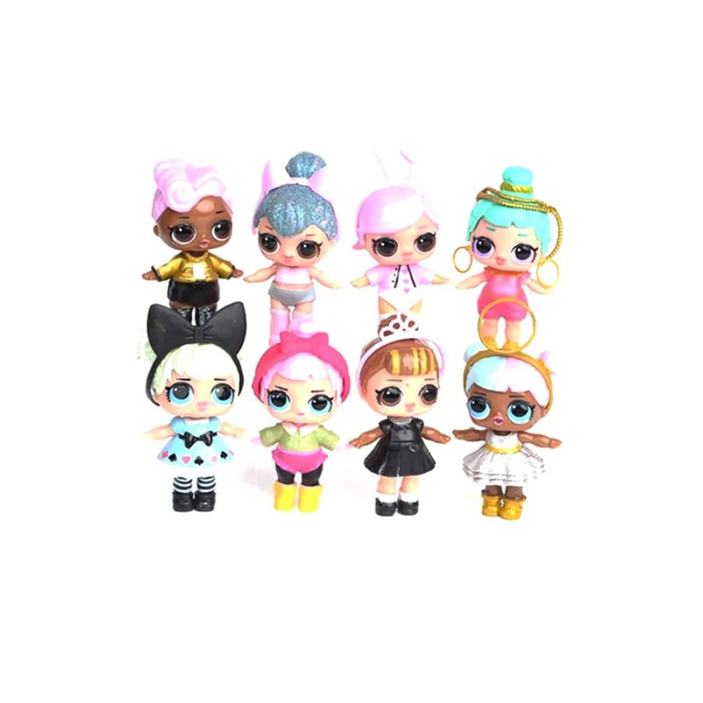 طقم دمى للأطفال متعدد الألوان - 8 قطع