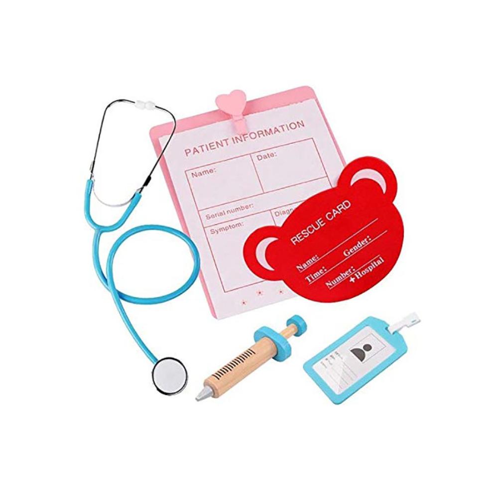  مجموعة ألعاب خشبية لطبيب الأسنان