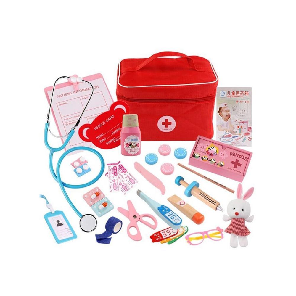  مجموعة ألعاب خشبية لطبيب الأسنان