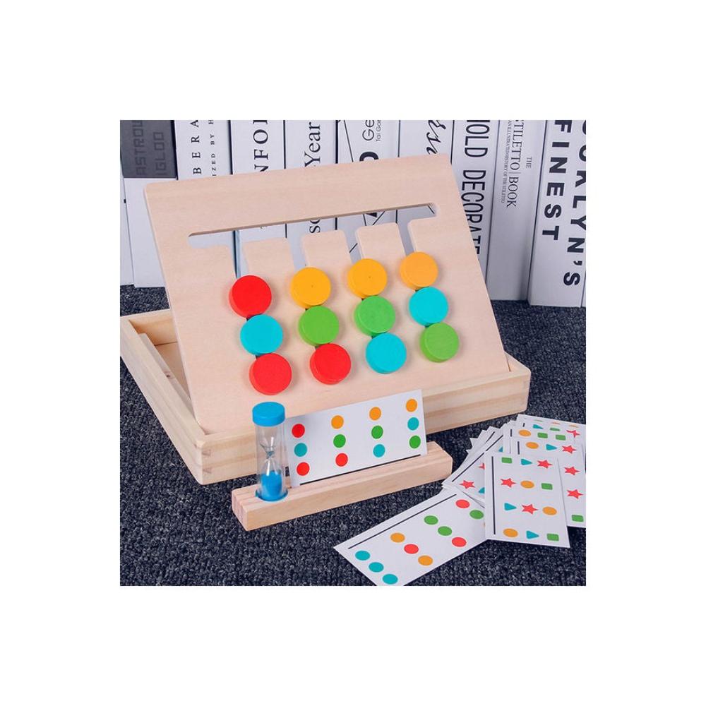  لعبة لوح أنشطة خشبي يحتوي على أحجيات