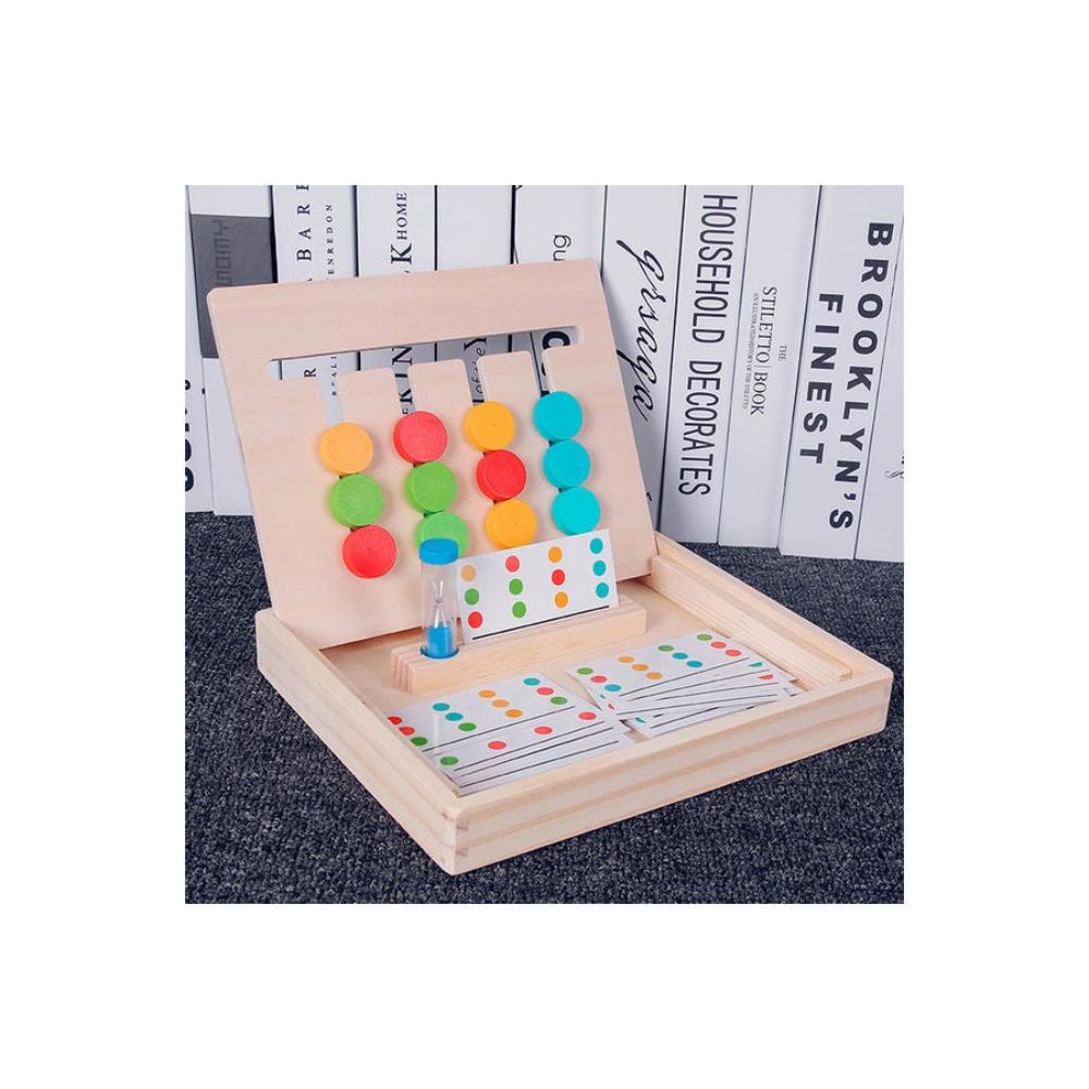  لعبة لوح أنشطة خشبي يحتوي على أحجيات