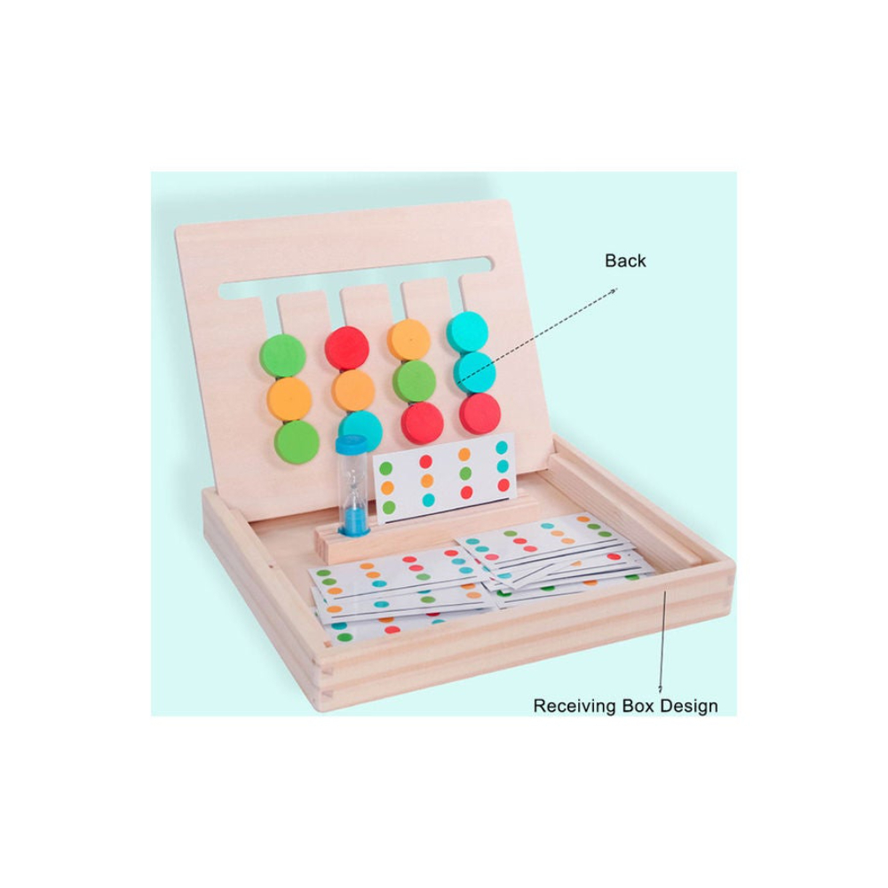  لعبة لوح أنشطة خشبي يحتوي على أحجيات