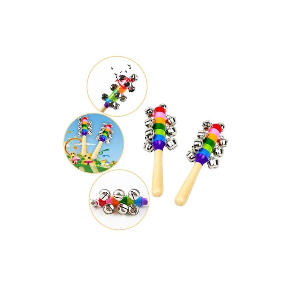 ال دبليو عصا خشخيشة خشبية بأجراس