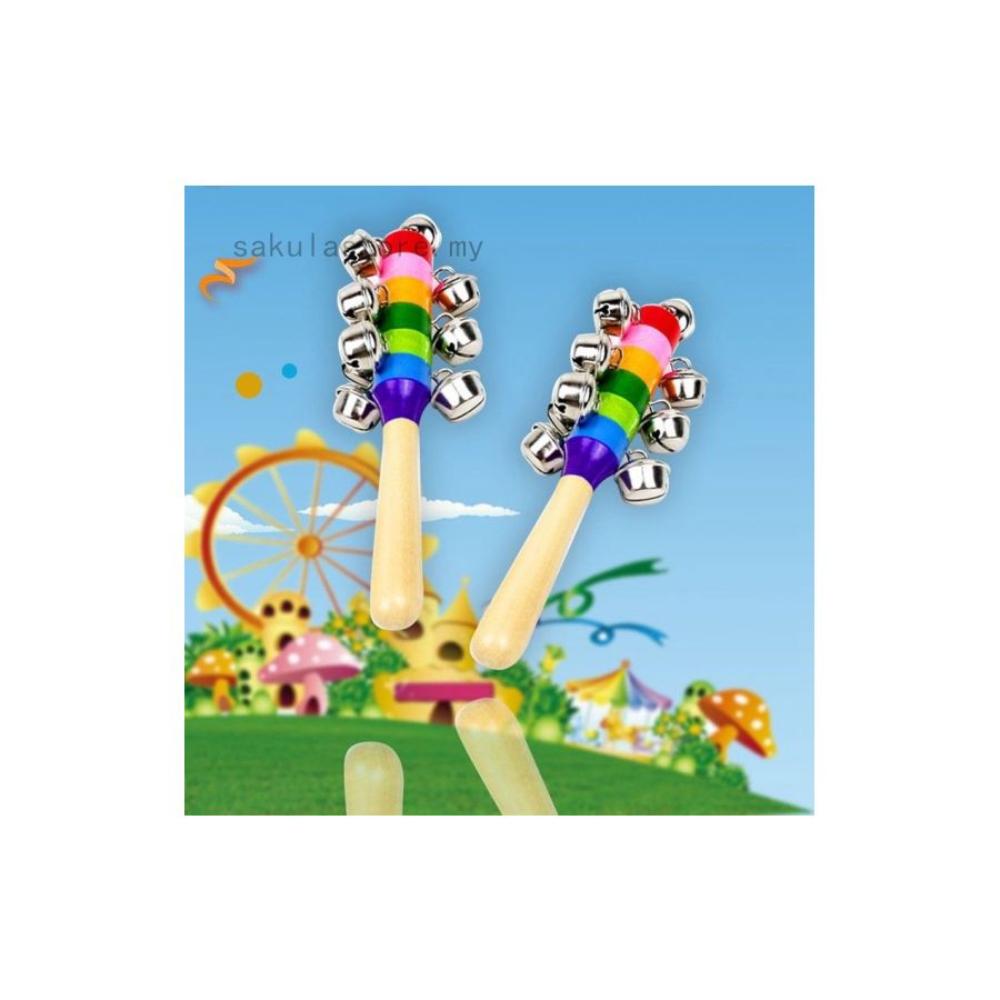 ال دبليو عصا خشخيشة خشبية بأجراس