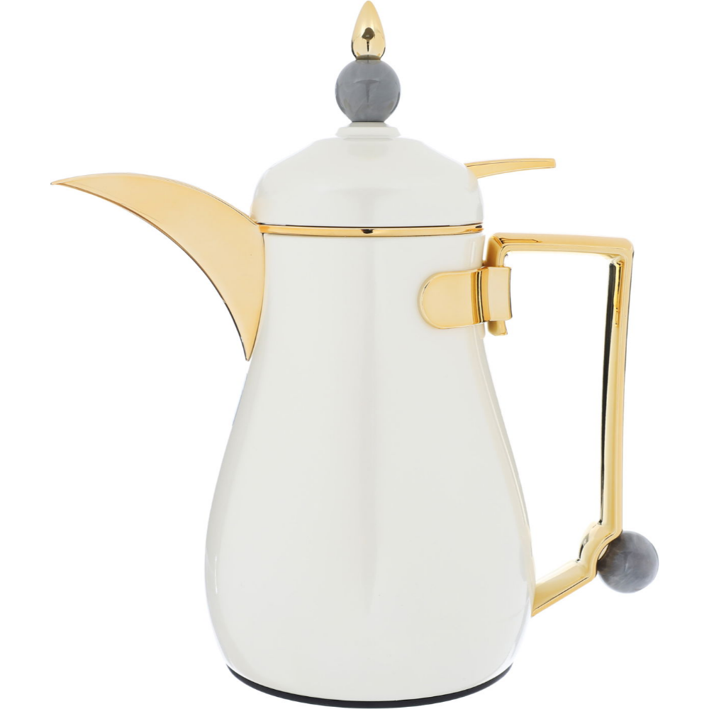 السيف غاليري ثلاجة شاي وقهوة من الاستيل سعة 0.35 لتر - أبيض لؤلؤي