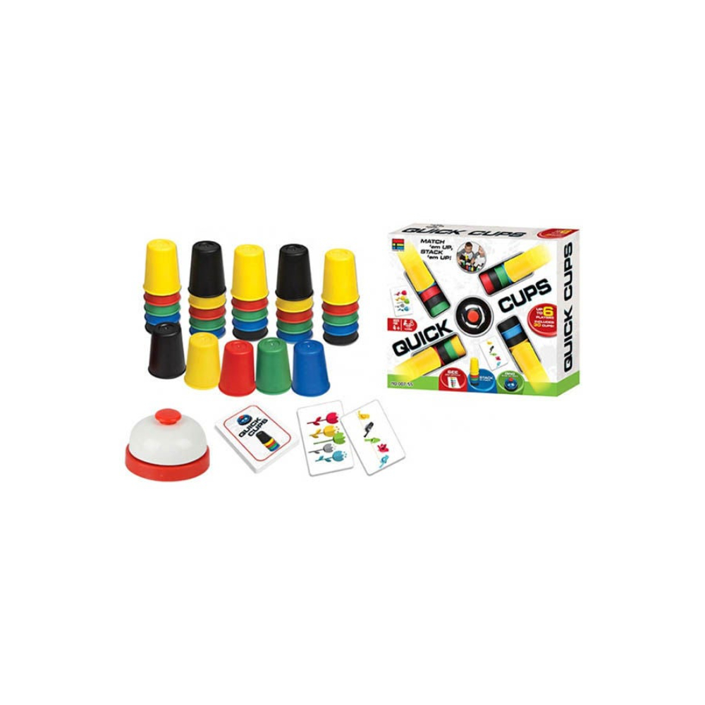 كينجسو تويزلعبة ترتيب الأكواب السريعة مع جرس وبطاقات نمطية