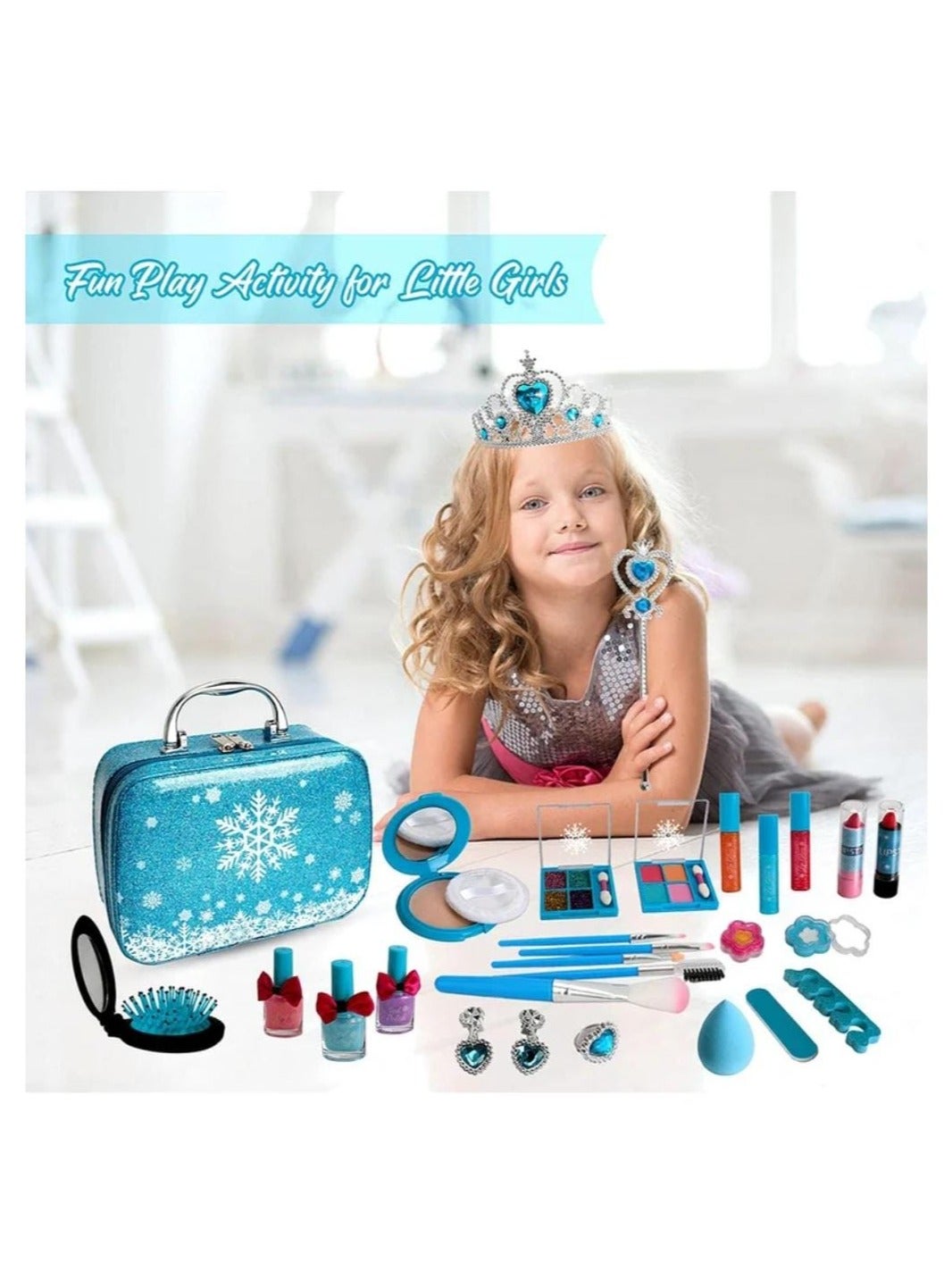 لعبة مرح مجموعة مكياج للفتيات قابلة للغسل للبنات