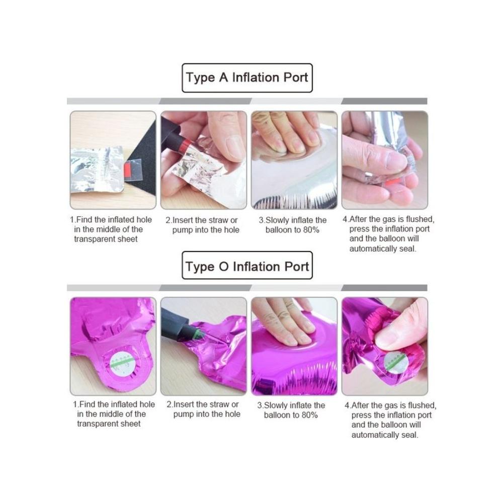  بالون حفلات بشكل أرقام من ورق الأومنيوم - 5 قطع