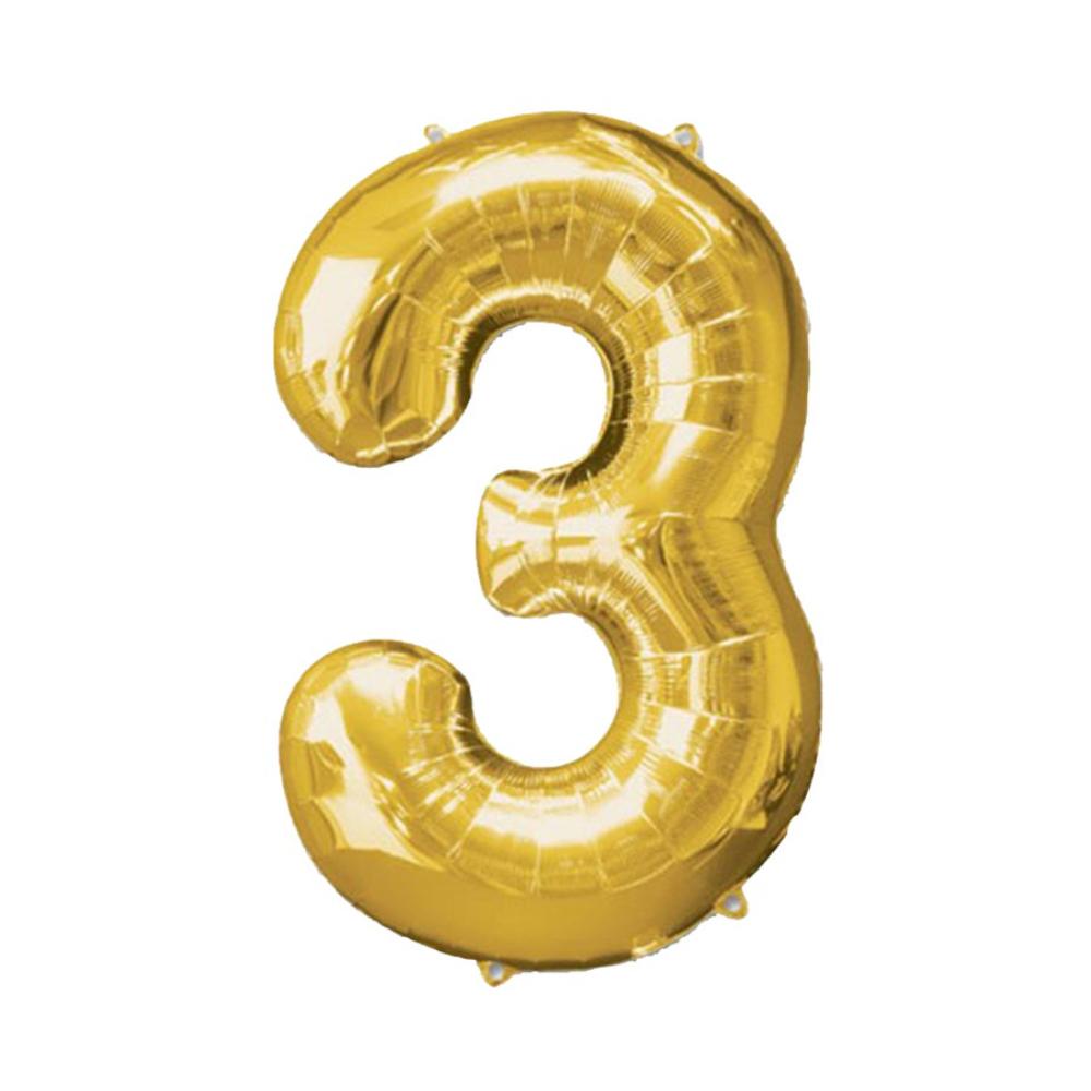 جولد إيدج بالون هيليوم رقم 3 - 32 بوصة 