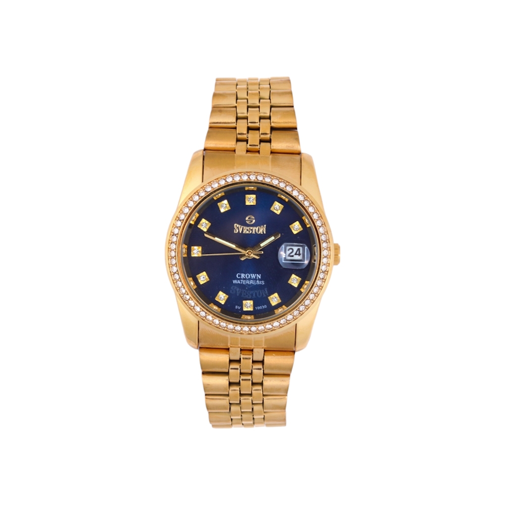 سيفيستون كراون ساعة يد فولاذ كلاسيكية فاخرة موديل 10030 للرجال  -  نحاسي