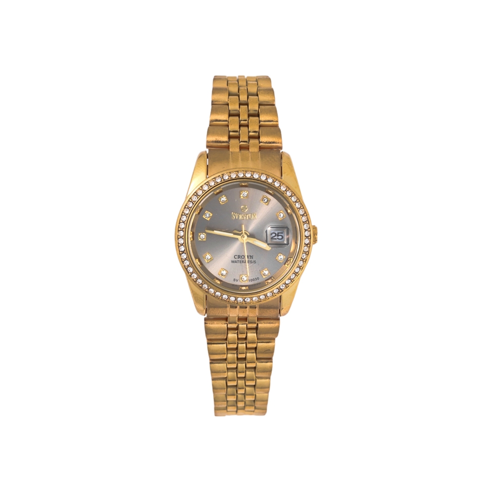 سيفيستون كراون ساعة يد فولاذ كلاسيكية فاخرة موديل 10030 للنساء  - نحاسي
