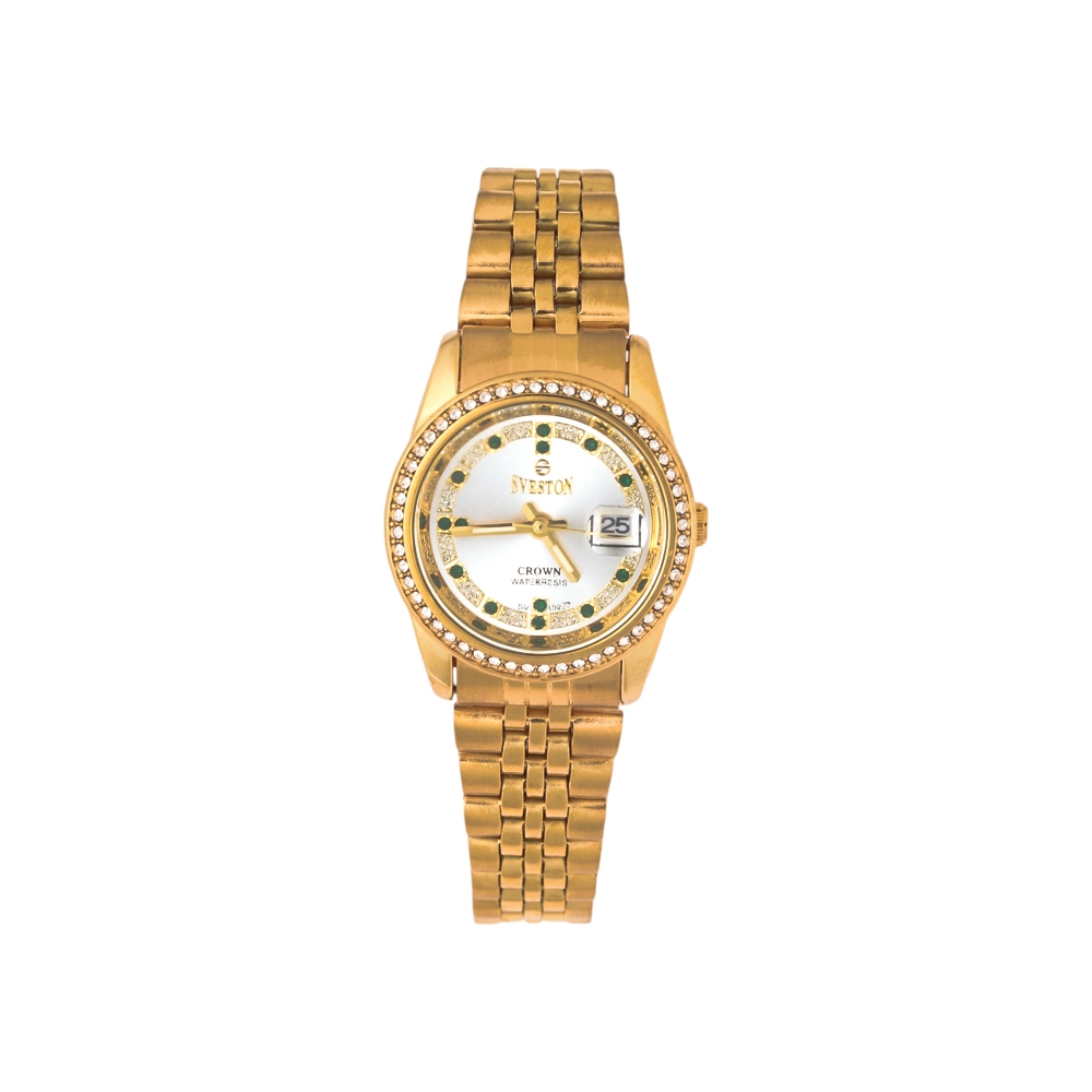 سيفيستون كراون ساعة يد فولاذ كلاسيكية فاخرة موديل 10030 للنساء  - نحاسي