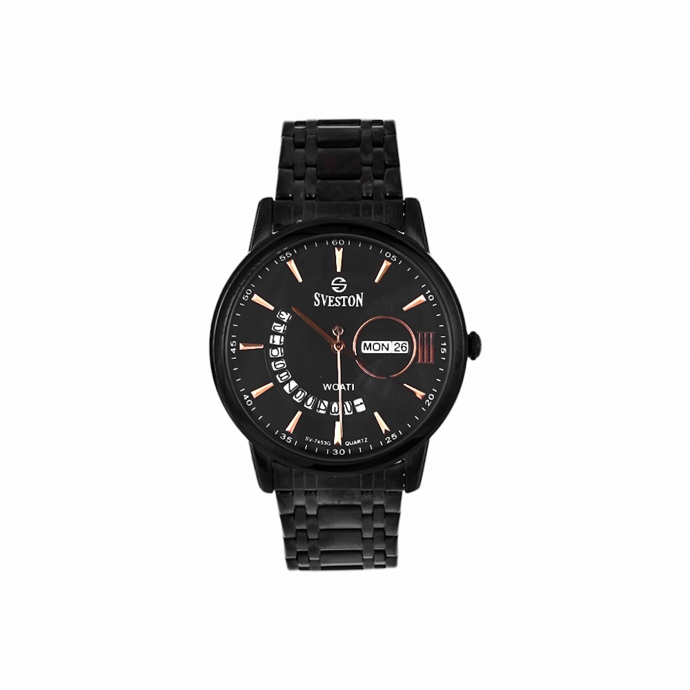 سفيستون وركستي ساعة يد رجالية استيل -HSV 7453 BX