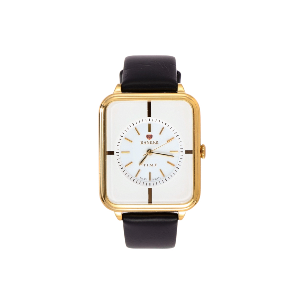 رنكر تايم ساعة يد جلد رجالي-GRKCB 3021